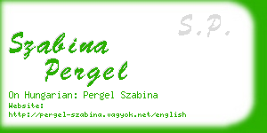 szabina pergel business card